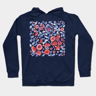 Fresh Garden Watercolor Flowers Hoodie